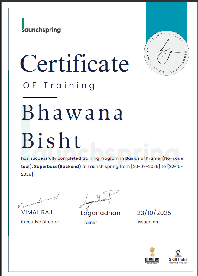 Training Certificate